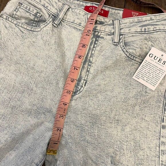 Guess Acid Wash Y2K Wide Leg Crop Jeans - Picture 8 of 11